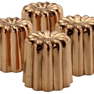 Darware - Copper Cannelé Pastry Molds - 4-Pack - Traditional Style